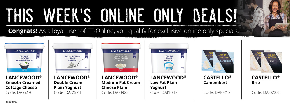 Save yourself time and money! Login and place your order online.