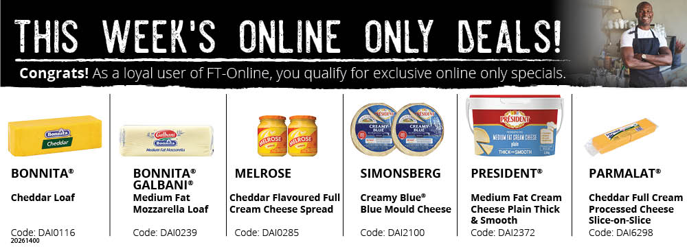 Save yourself time and money! Login and place your order online.