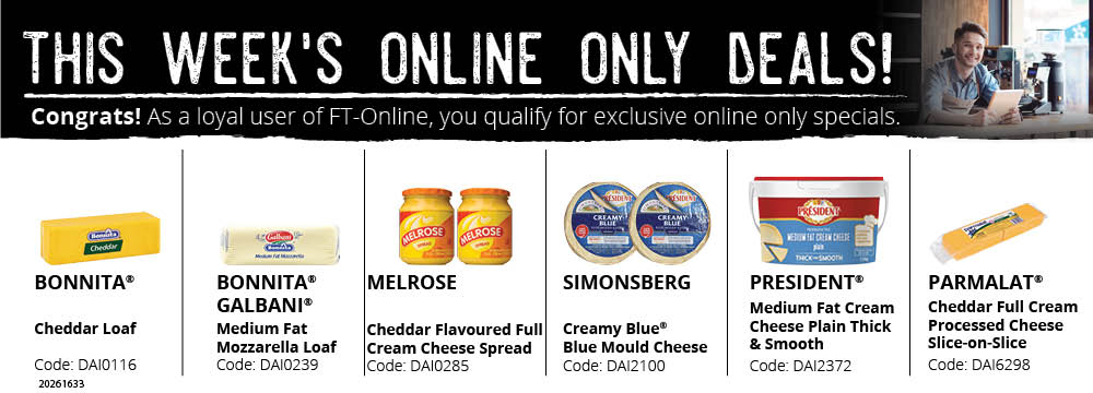 Save yourself time and money! Login and place your order online.