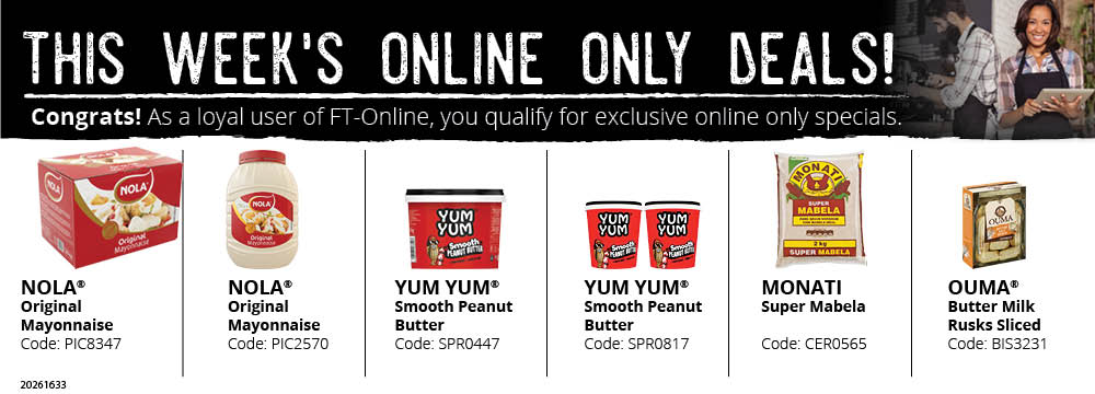 Save yourself time and money! Login and place your order online.